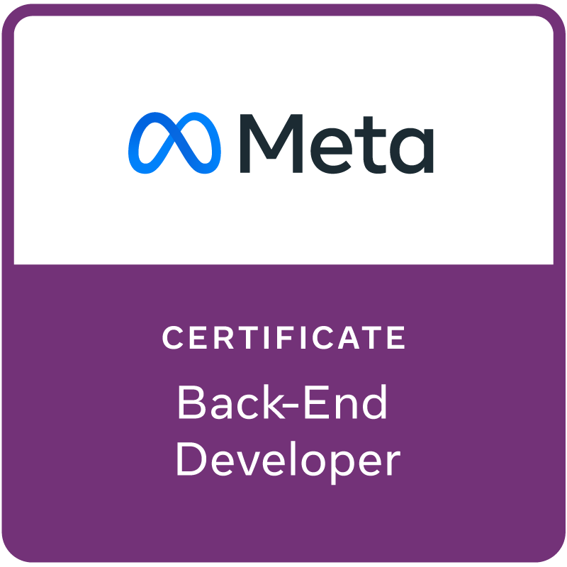 Meta Back End Developer Badge