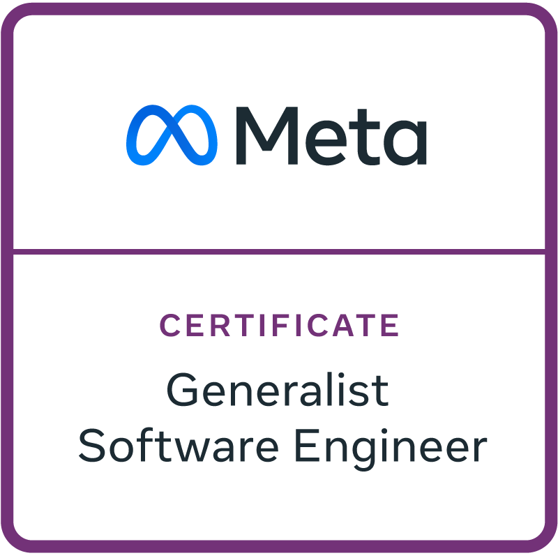 Meta Generalist Software Engineer Certificate